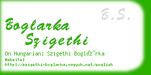 boglarka szigethi business card